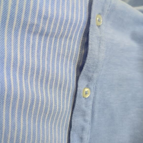 Raulph Lauren Boys Knit Oxford Fun Shirt in Harbor Island Blue white size 7 EUC - Picture 6 of 8